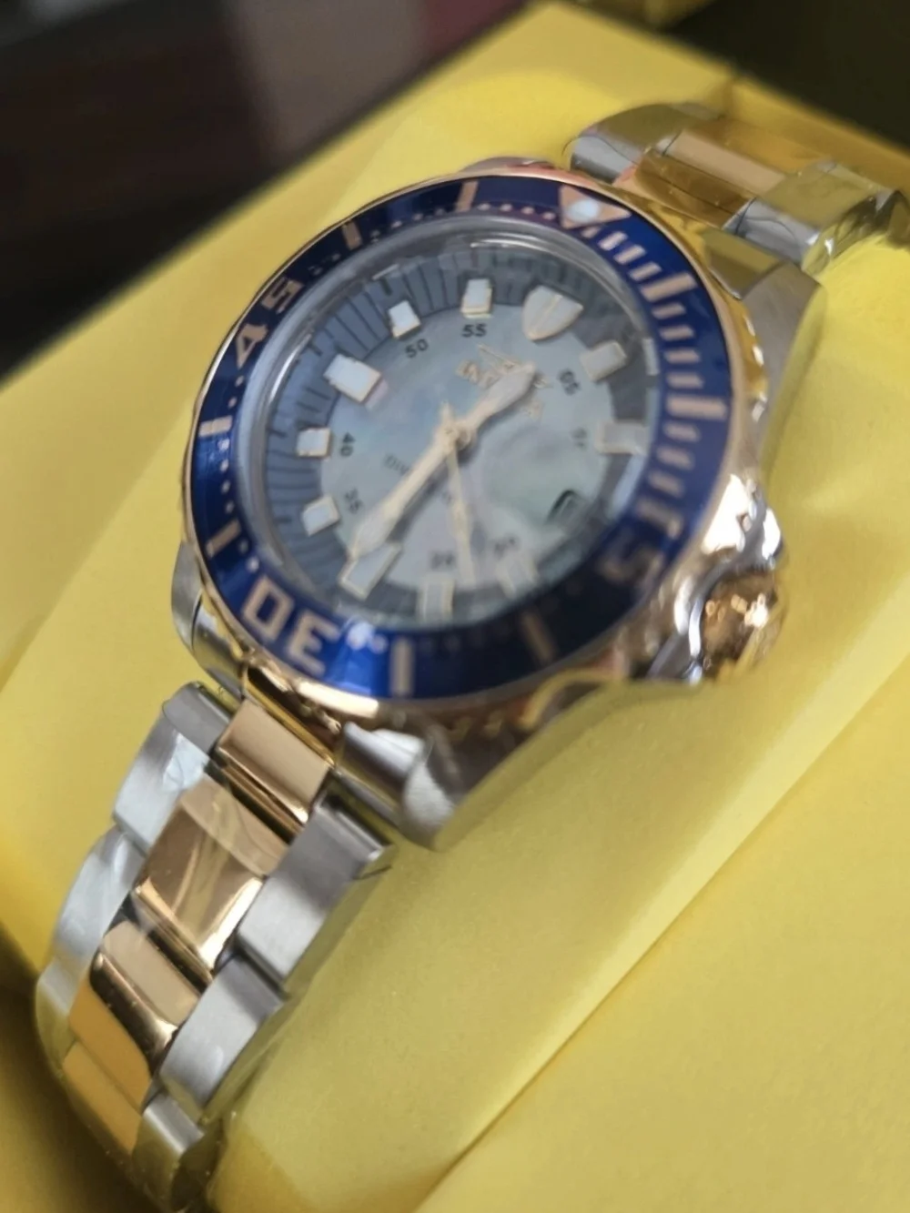 2961 Invicta Swiss Ronda 585 Caliber Pro Diver Watch with Blue Dial Womens 30mm